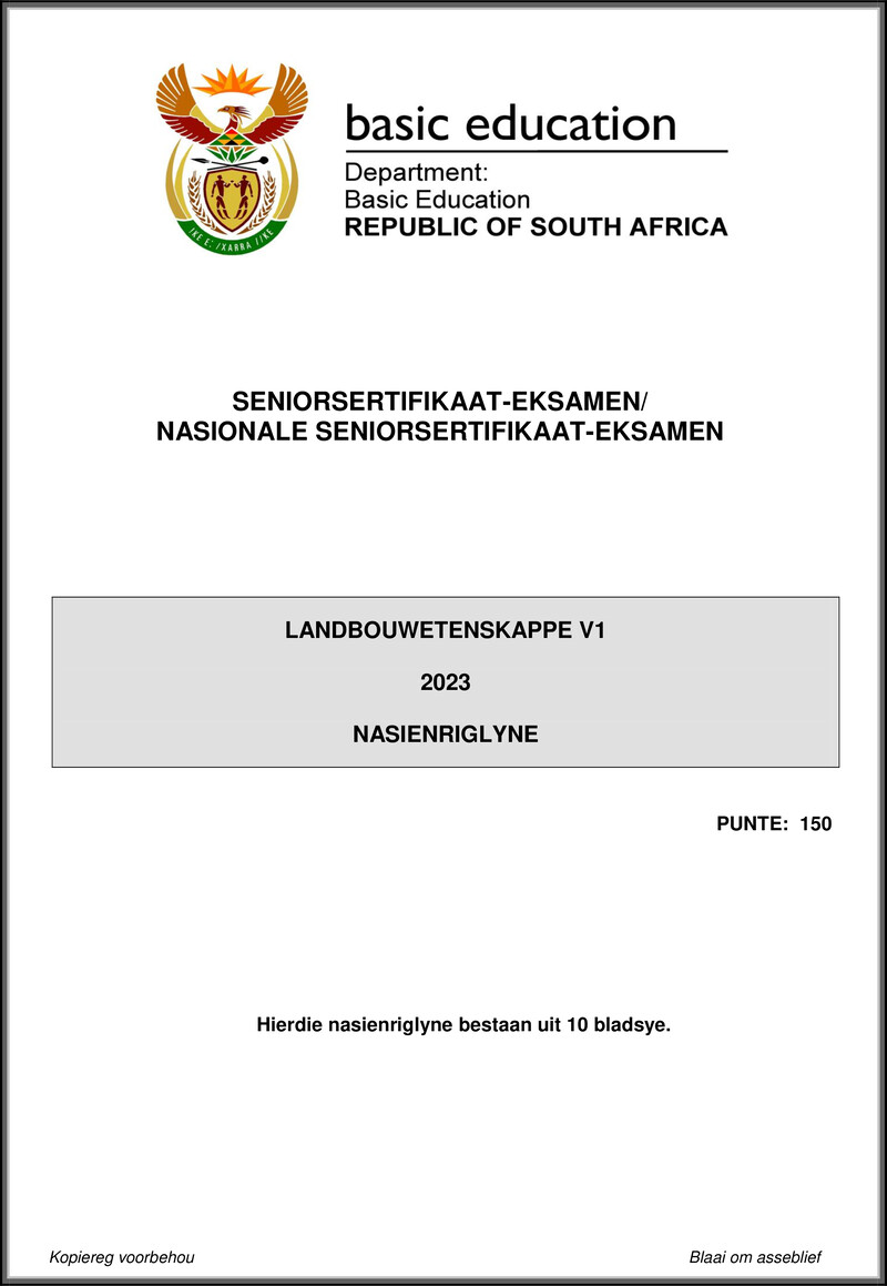 Agricultural Sciences P1 May June 2023 Mg Afr Gr12