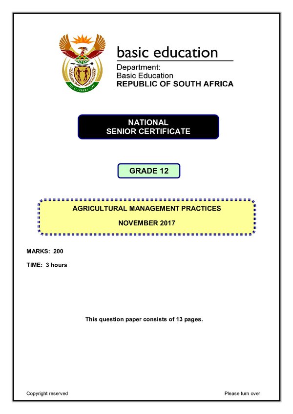 Agricultural Management Practices Paper 1 (English)