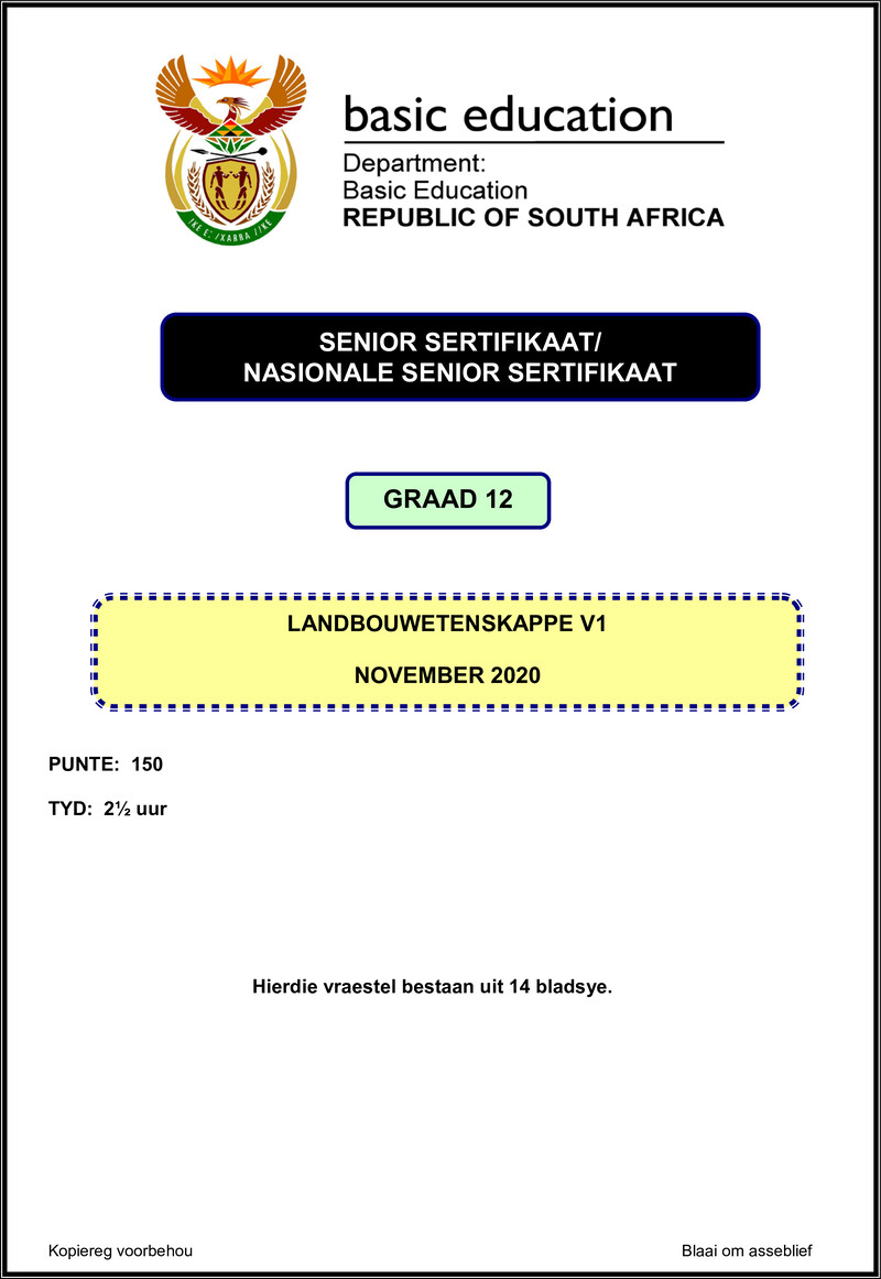 Agricultural Sciences P1 Nov 2020 Afr Gr12