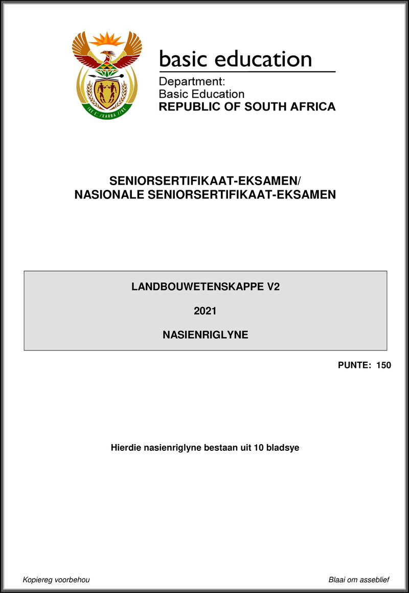 Agricultural Sciences P2 May June 2021 Mg Afr Gr12