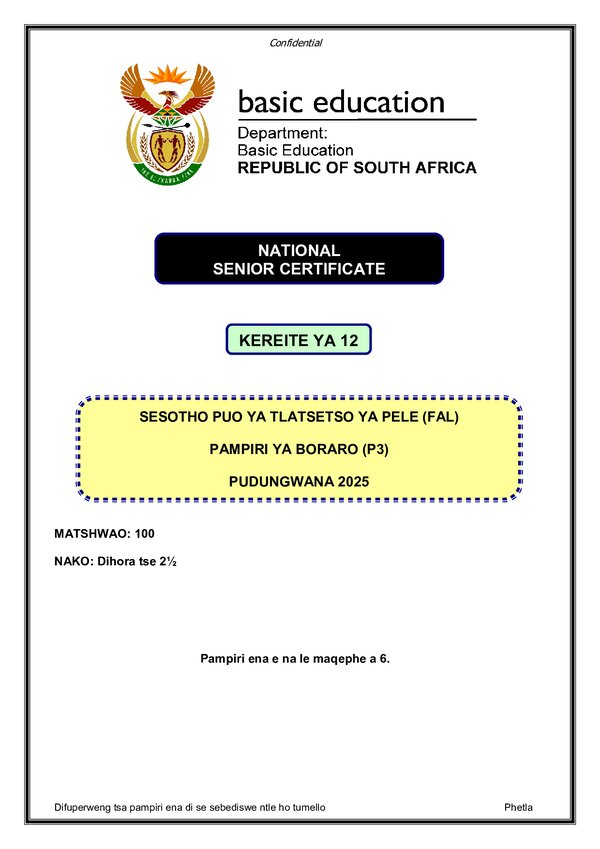 Sesotho Fal P3