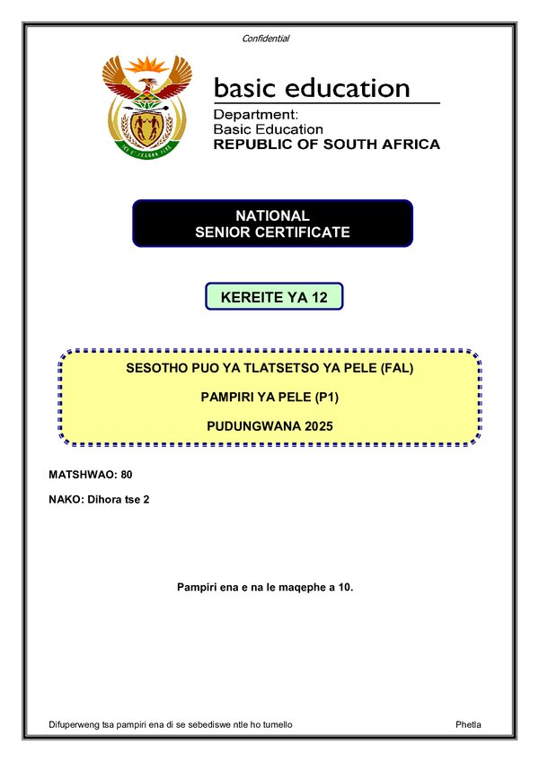 Sesotho Fal P1