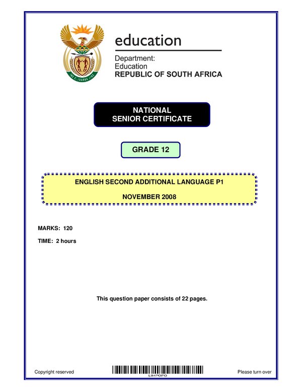 English Sal P1 (Limpopo)