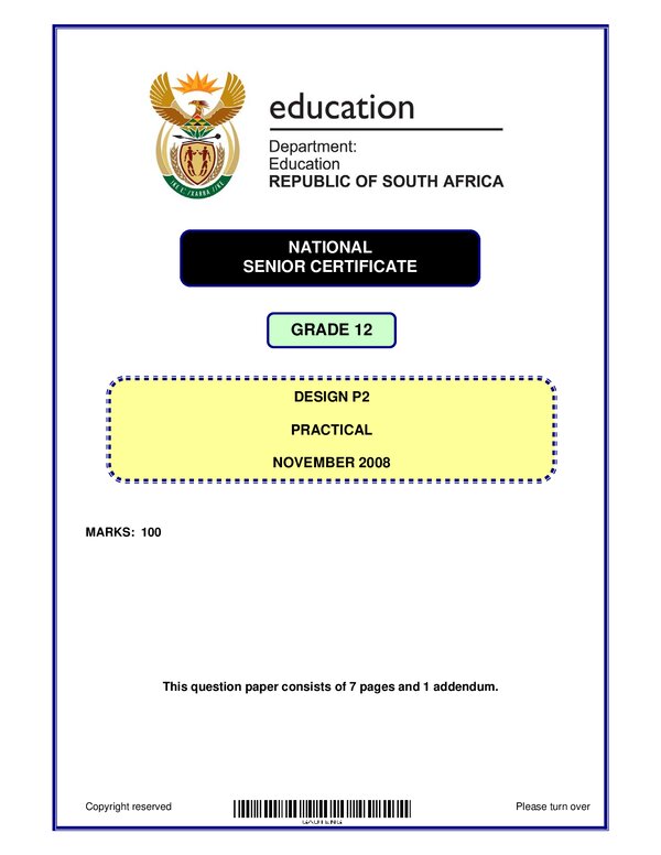 Design Practical P2 English