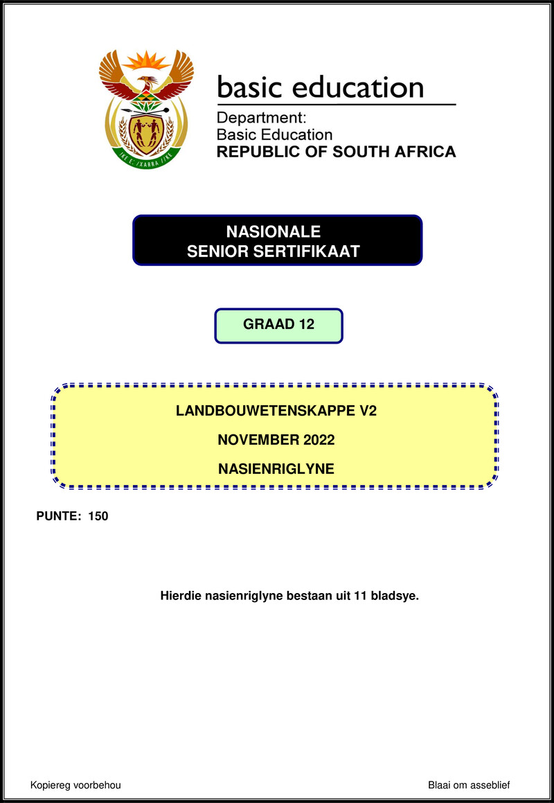 Agricultural Sciences P2 Nov 2022 Mg Afr Gr12