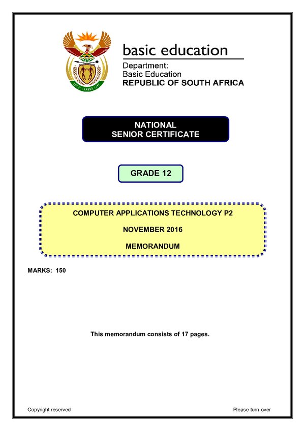 Computer Application Technology Memo 2 (English)