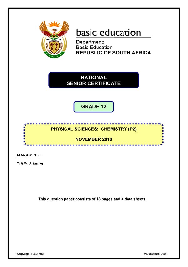 Physical Sciences Paper 2 (English)