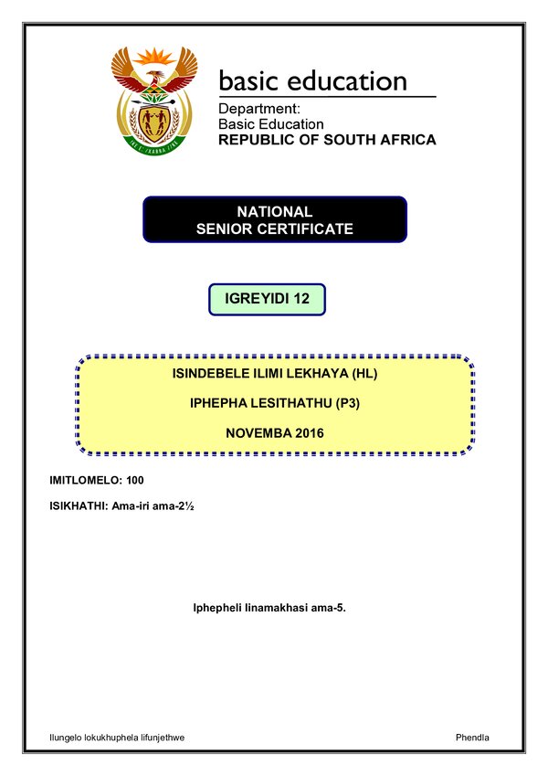 Isindebele Hl P3