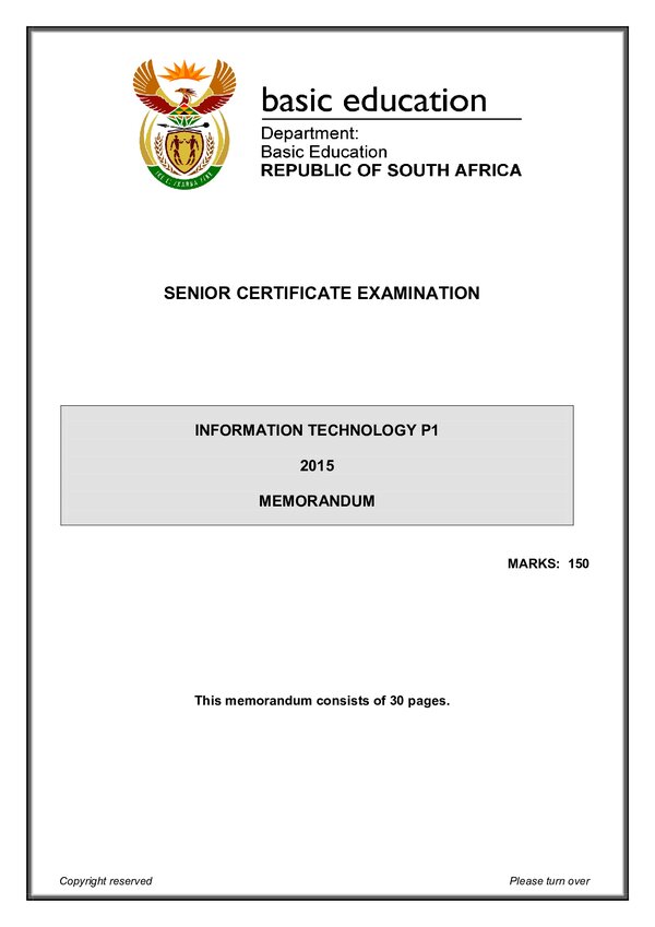 Information Technology Memo 1 (English)