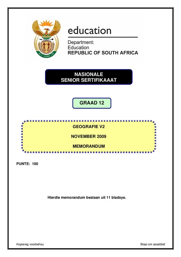 History Memo 2 (Afrikaans)