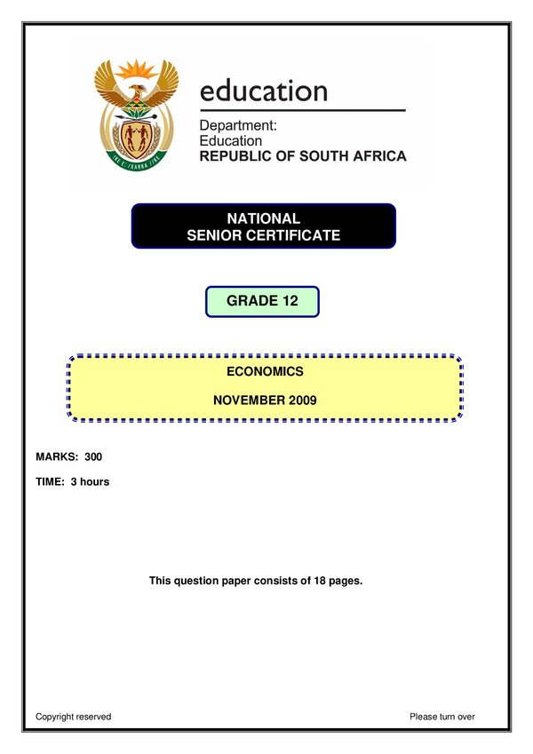 Economics Paper 1 (English)