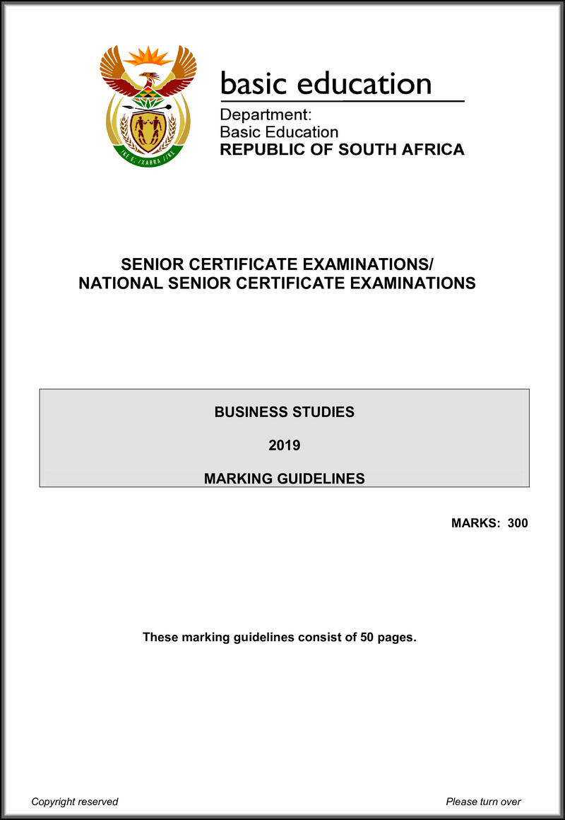 Business Studies May June 2019 Memo Eng Gr12