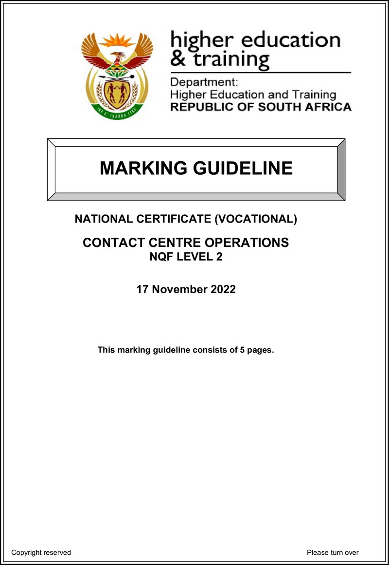 Nc660 Contact Centre Operations L2 Nov Memo 2022 Signed Off