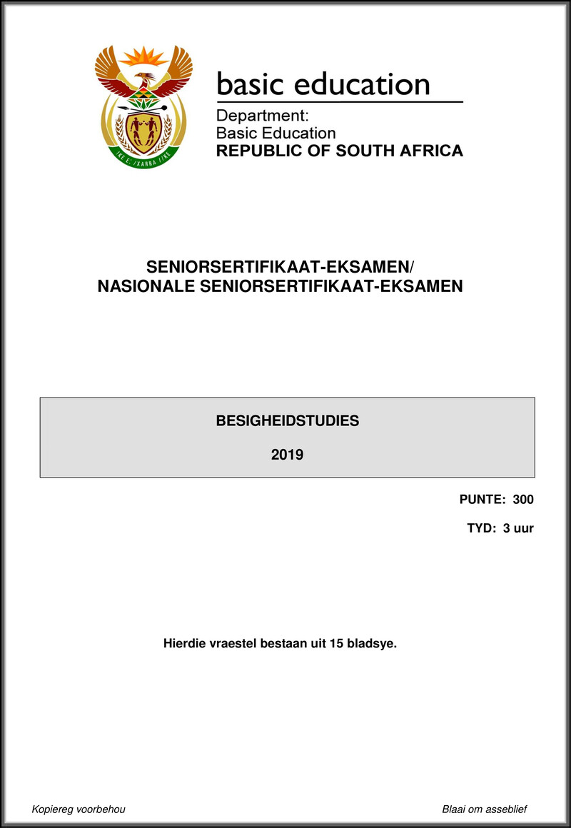 Business Studies May June 2019 Afr Gr12