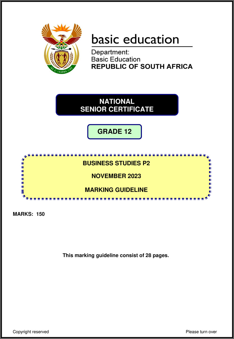 Business Studies P2 Nov 2023 Mg Eng Gr12