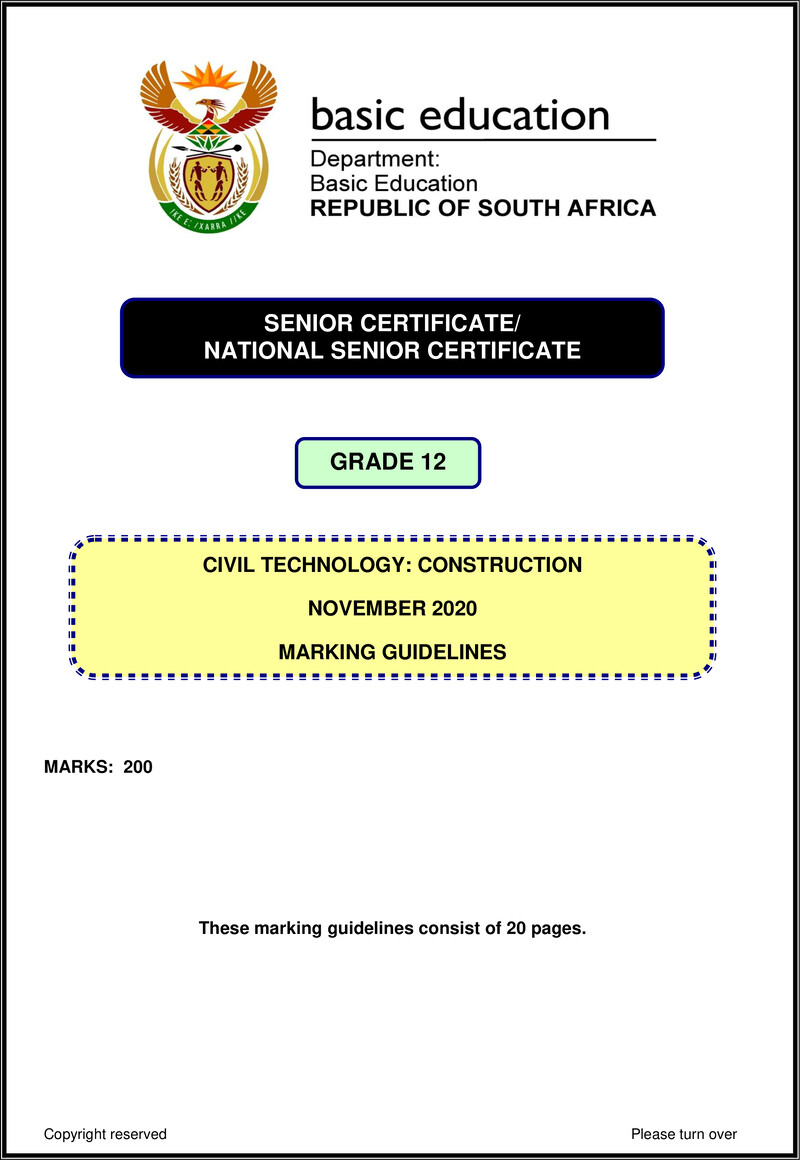 Civil Technology Nov 2020 Construction Memo Eng Gr12
