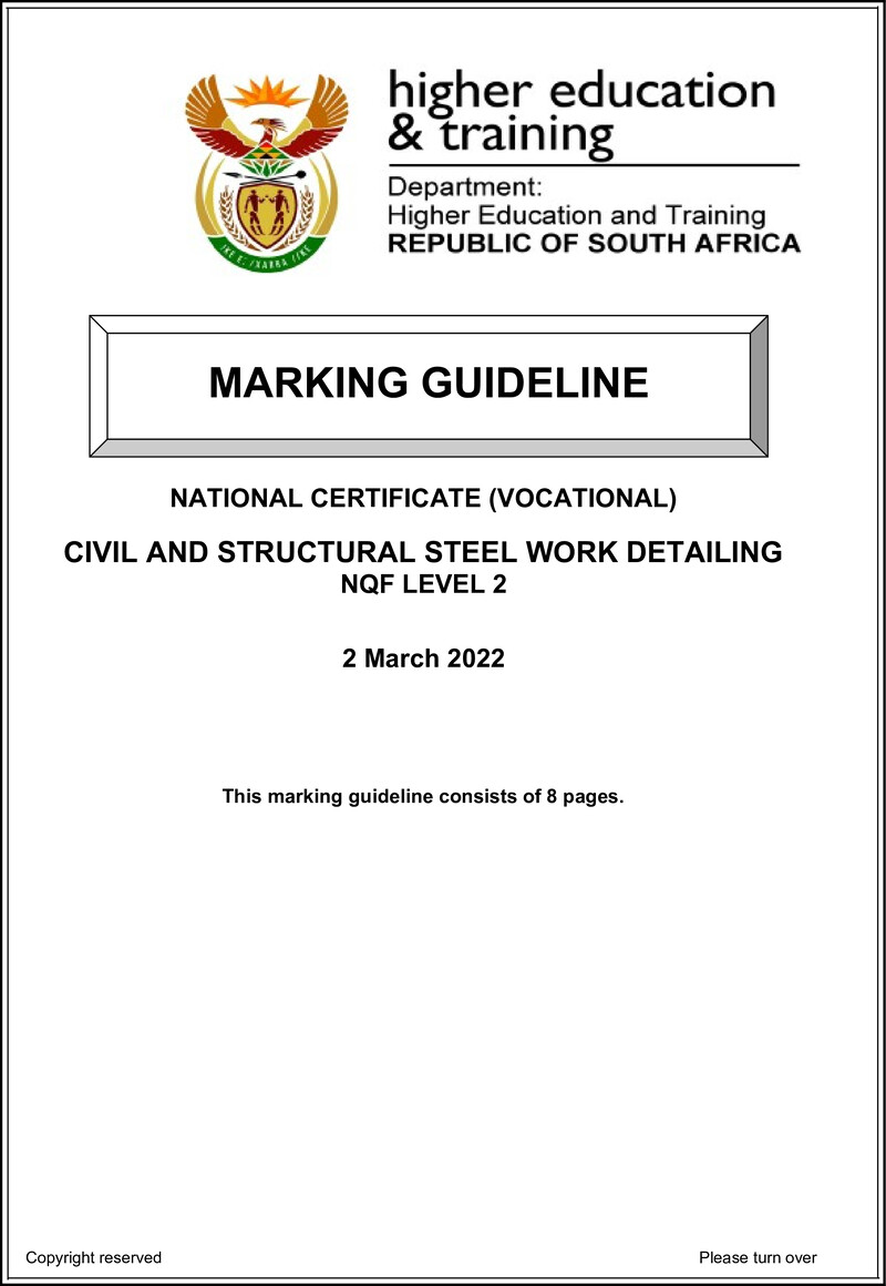 Civil And Structural Steel Work Detailing L2 Supp Memo Feb 2022