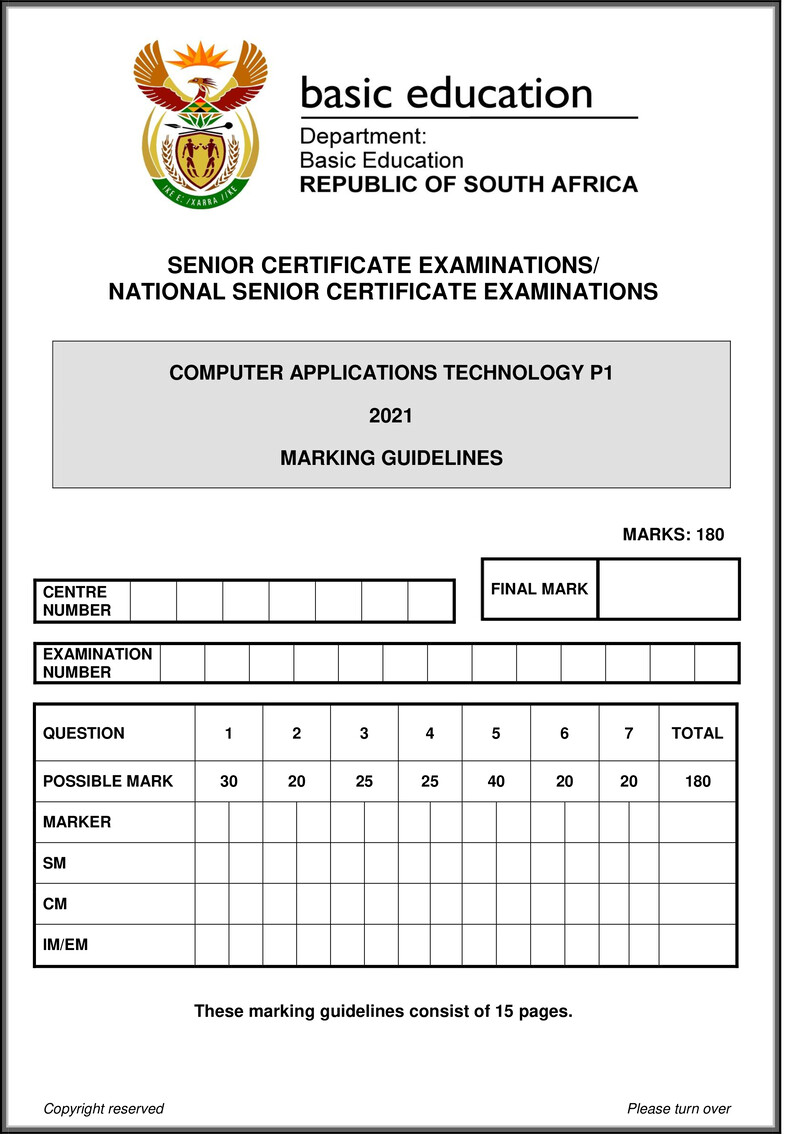 Computer Application Technology P1 May June 2021 Mg Eng Gr12