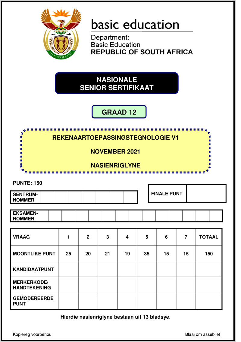 Computer Application Technology P1 Nov 2021 Mg Afr Gr12