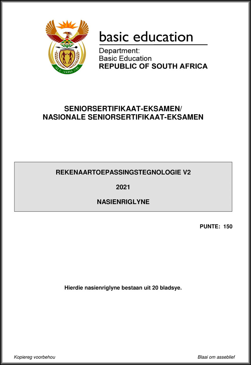 Computer Application Technology P2 May June 2021 Mg Afr Gr12