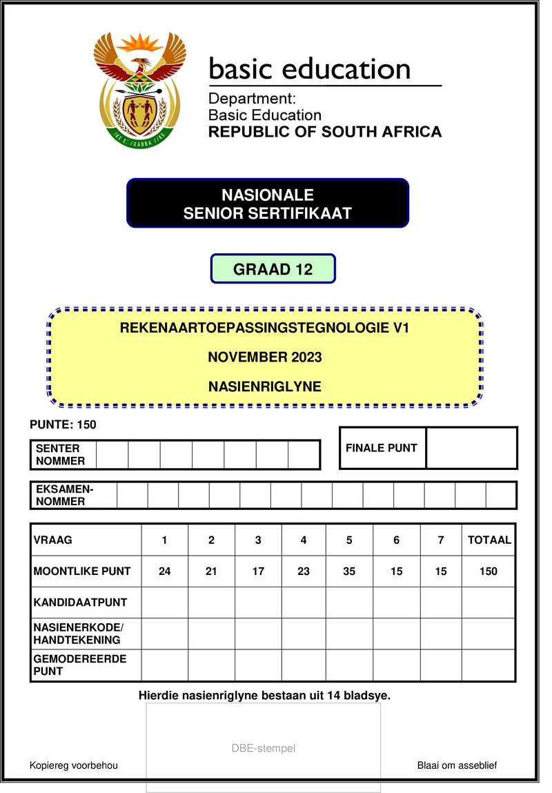 Computer Applications Technology P1 Nov 2023 Mg Afr Gr12
