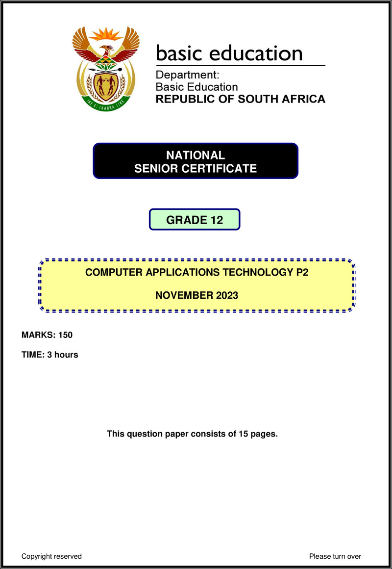Computer Applications Technology P2 Nov 2023 Eng Gr12