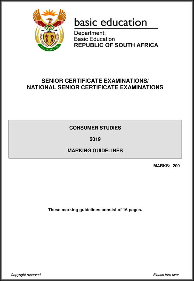 Consumer Studies May June 2019 Memo Eng Gr12