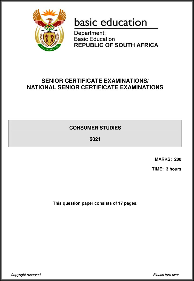 Consumer Studies May June 2021 Eng Gr12