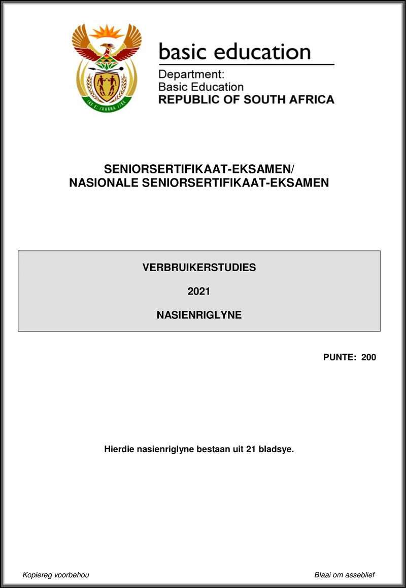 Consumer Studies May June 2021 Mg Afr Gr12