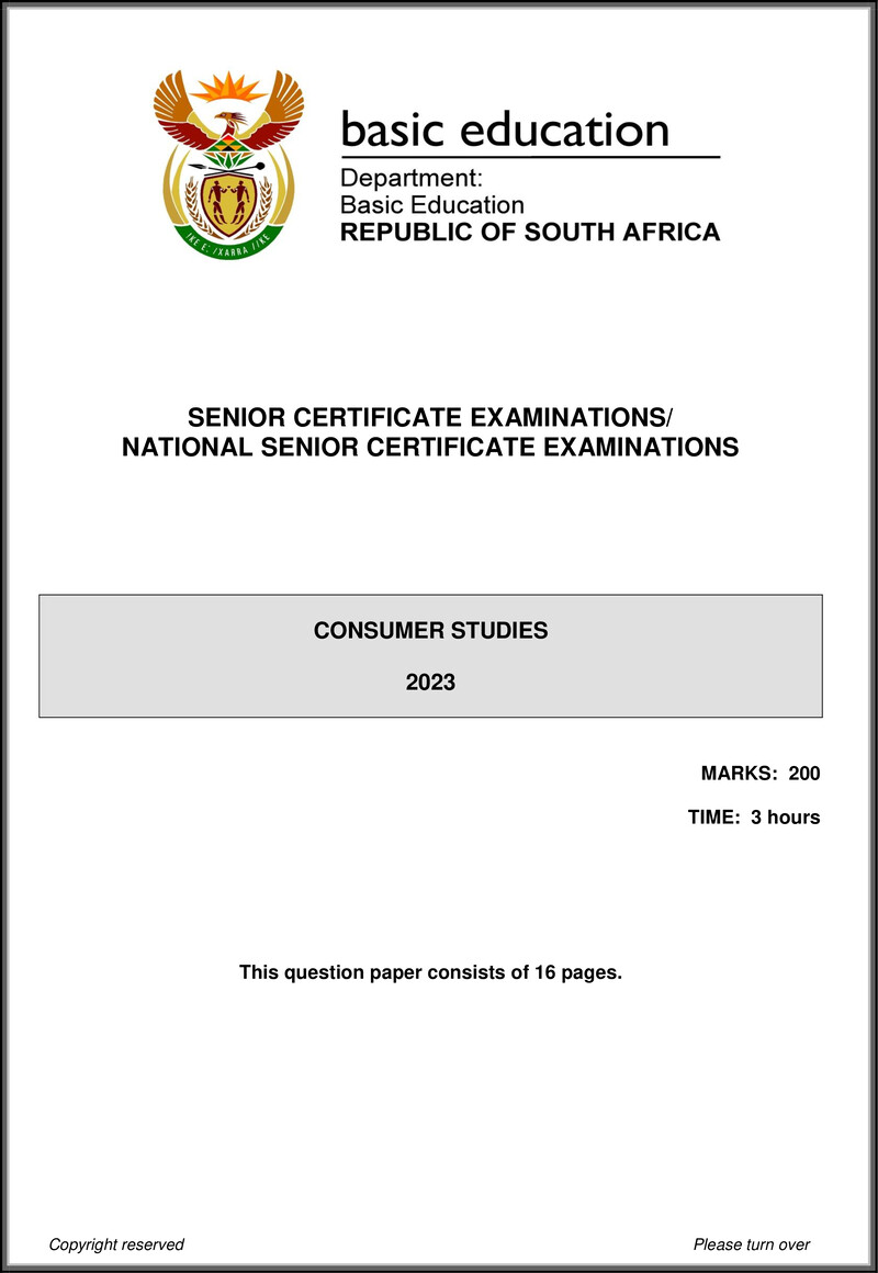 Consumer Studies May June 2023 Eng Gr12