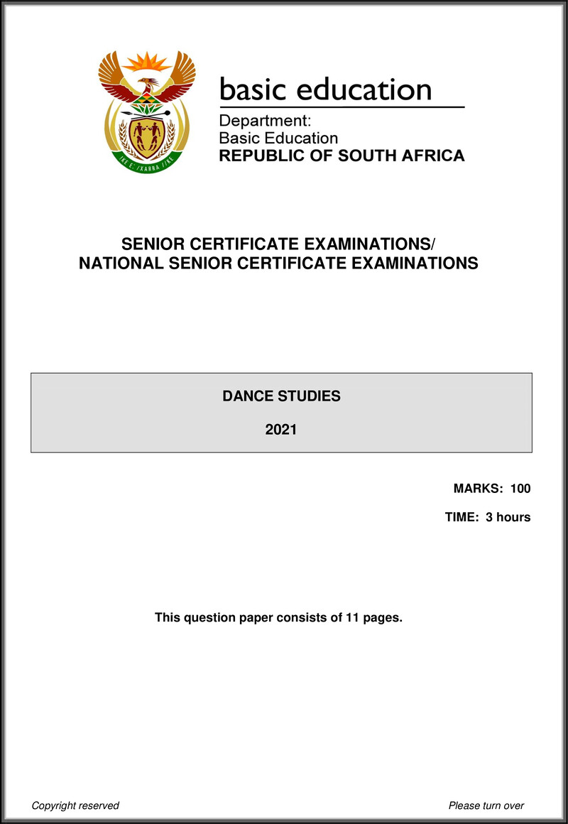 Dance Studies May June 2021 Eng Gr12