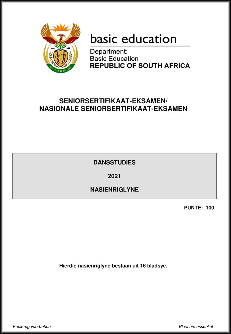 Dance Studies May June 2021 Mg Afr Gr12