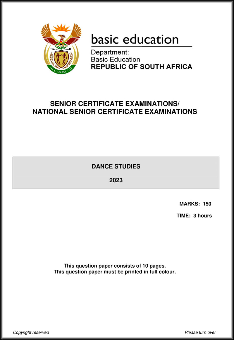 Dance Studies May June 2023 Eng Gr12