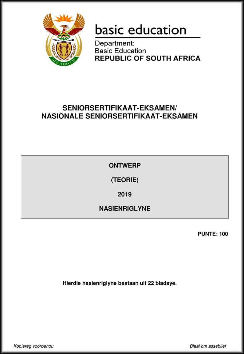 Design P1 May June 2019 Memo Afr Gr12