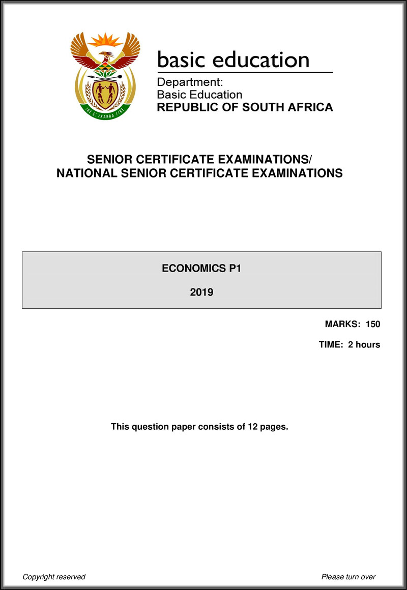 Economics P1 May June 2019 Eng Gr12