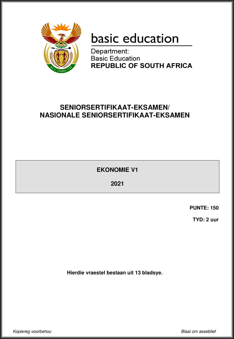 Economics P1 May June 2021 Afr Gr12