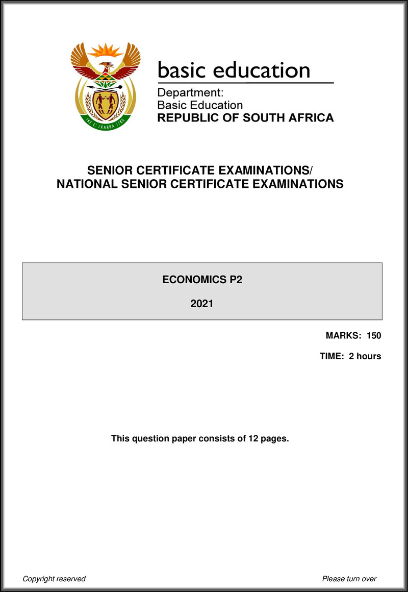 Economics P2 May June 2021 Eng Gr12