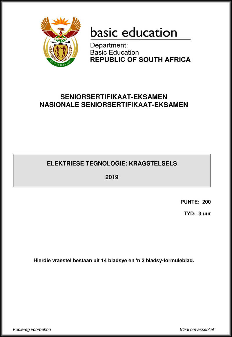 Electrical Technology May June 2019 Power System Afr Gr12