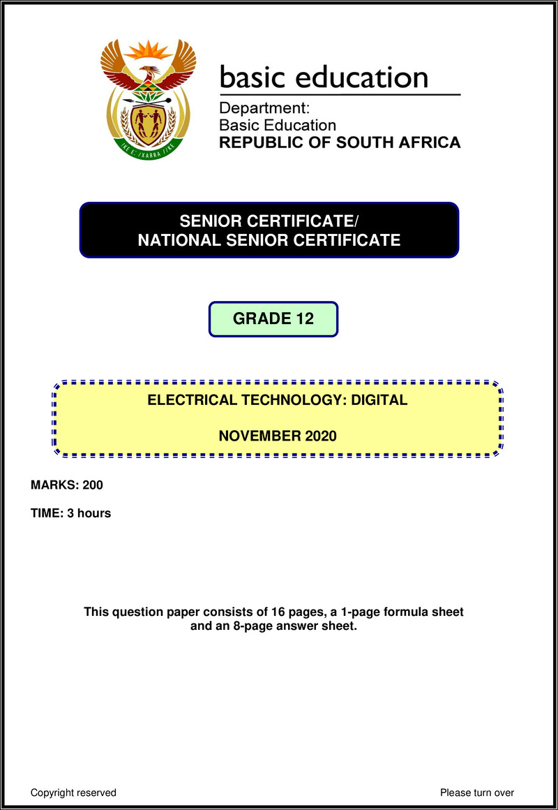Electrical Technology Nov 2020 Digital Eng Gr12