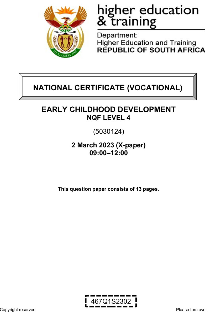 Nc840 Early Childhood Development L4 QP Supp Feb 23 Signed Off