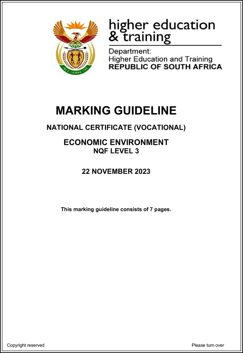 Nc860 Economic Environment L3 Memo Nov 2023