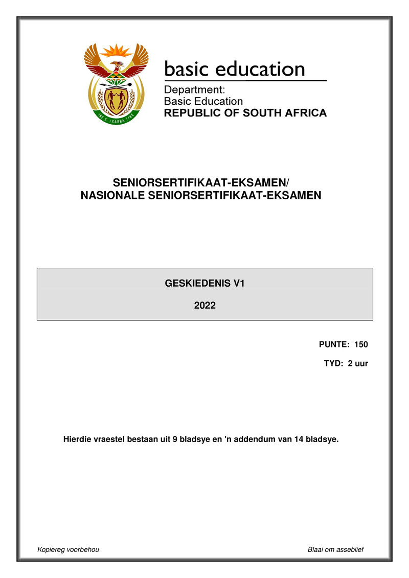 History P1 May June 2022 Afr Gr12