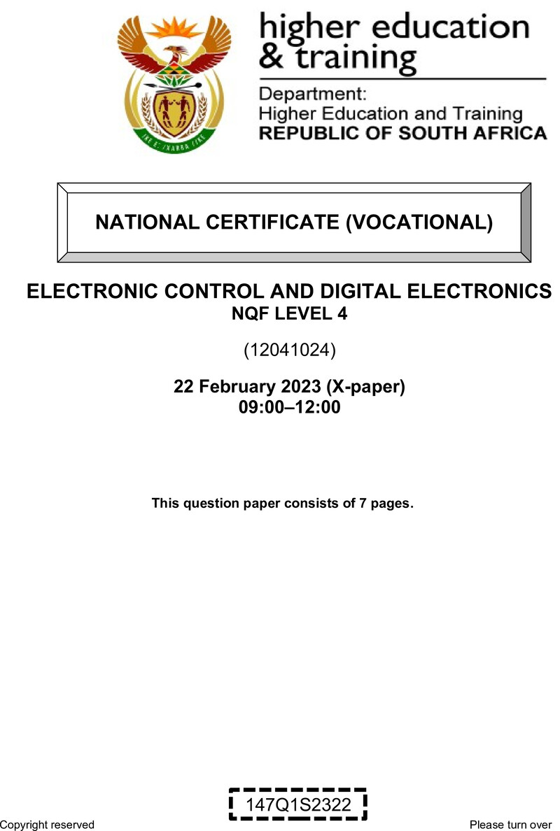 Electronic Control And Digital Electronics L4 QP Feb 2023 preview