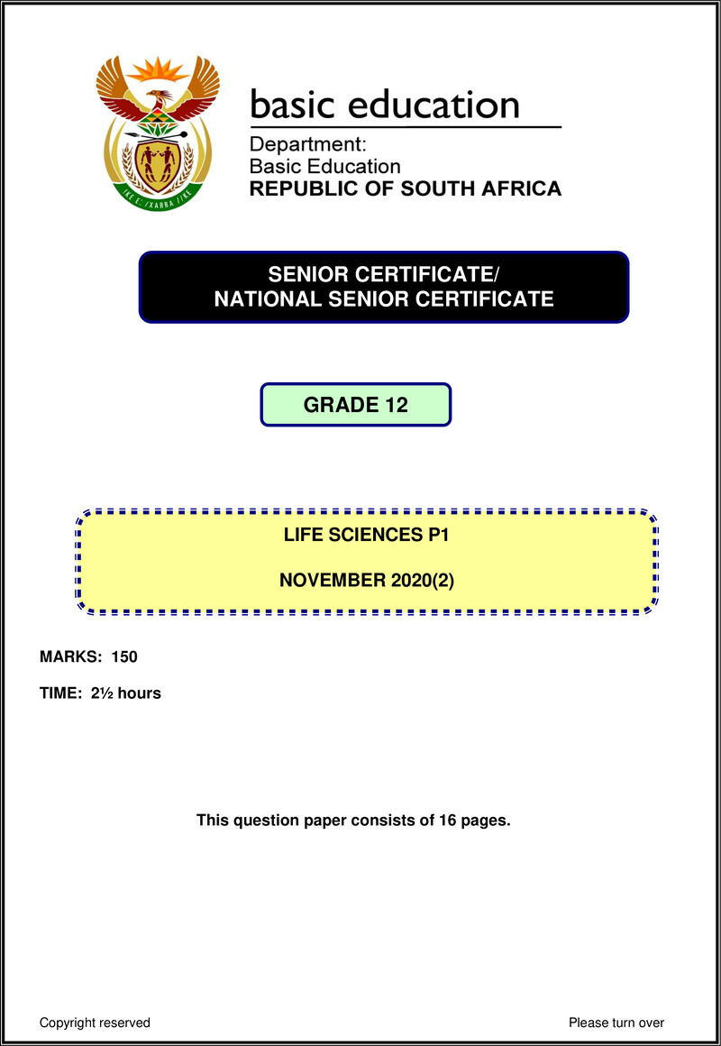 Life Sciences P1 Nov 2020 Eng Gr12
