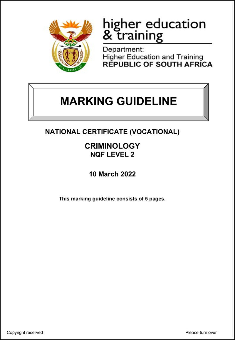 Criminology L2 Memo Feb 2022 Edited