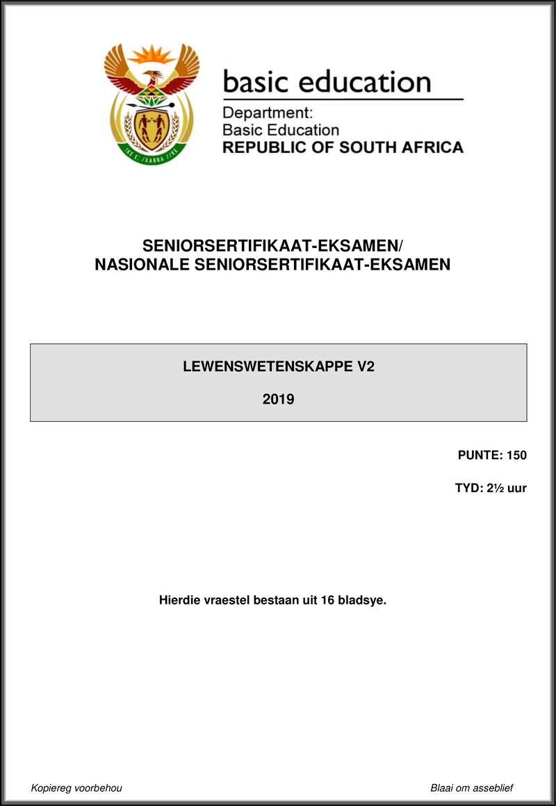 Life Sciences P2 May June 2019 Afr Gr12