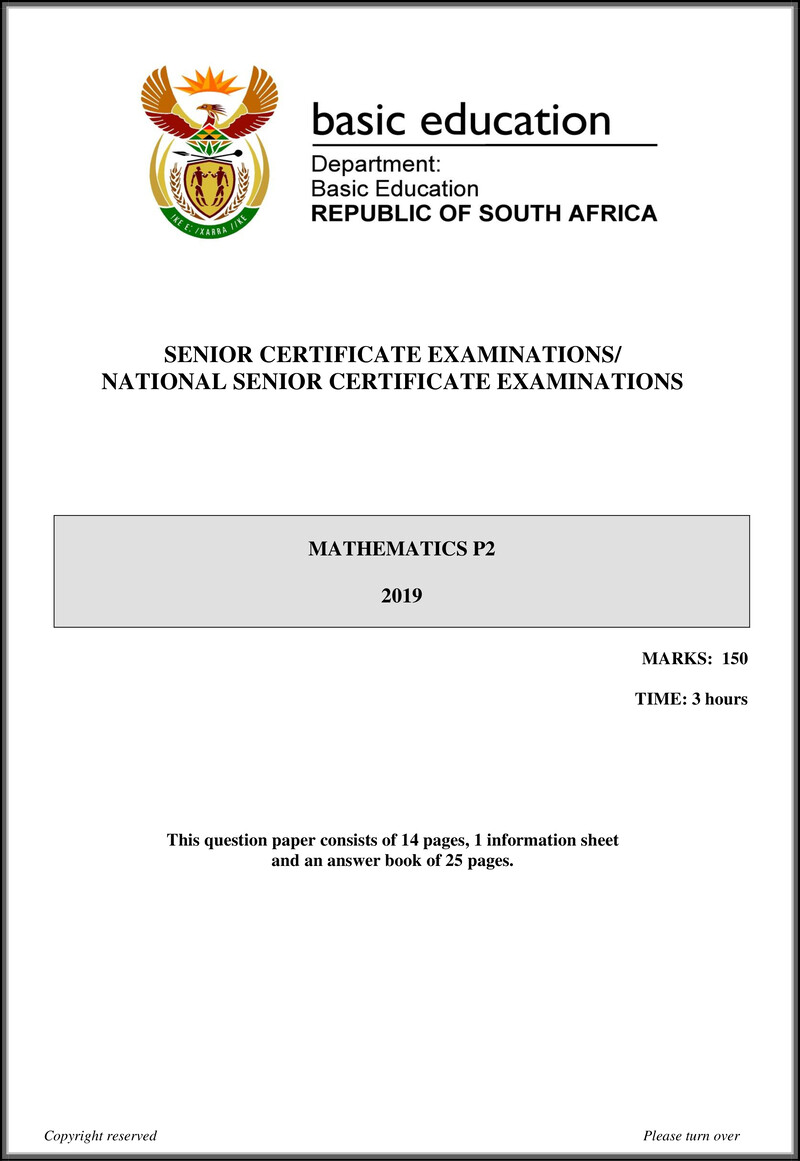 Mathematics P2 May June 2019 Eng Gr12