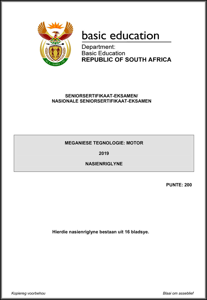 Mechanical Technology May June 2019 Automotive Memo Afr Gr12