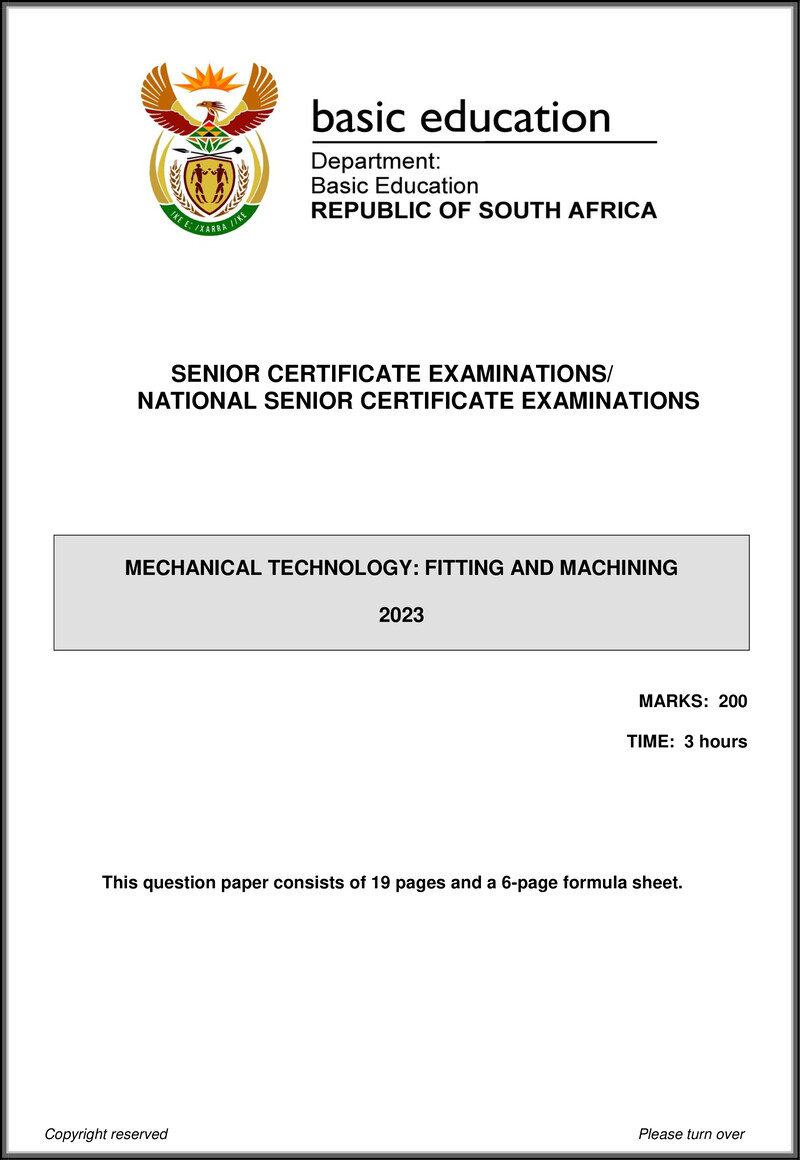 Mechanical Technology May June 2023 Fitting Machining Eng Gr12