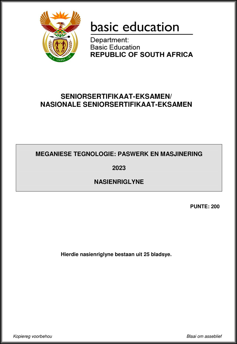 Mechanical Technology May June 2023 Fitting Machining Mg Afr Gr12